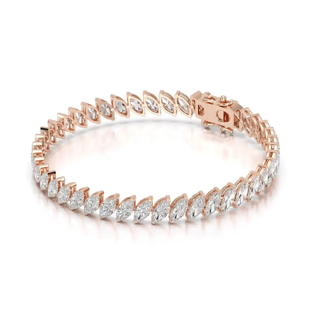 9.60 CT Marquise Cut Diamond Bezel Tennis Bracelet Jama Jewels