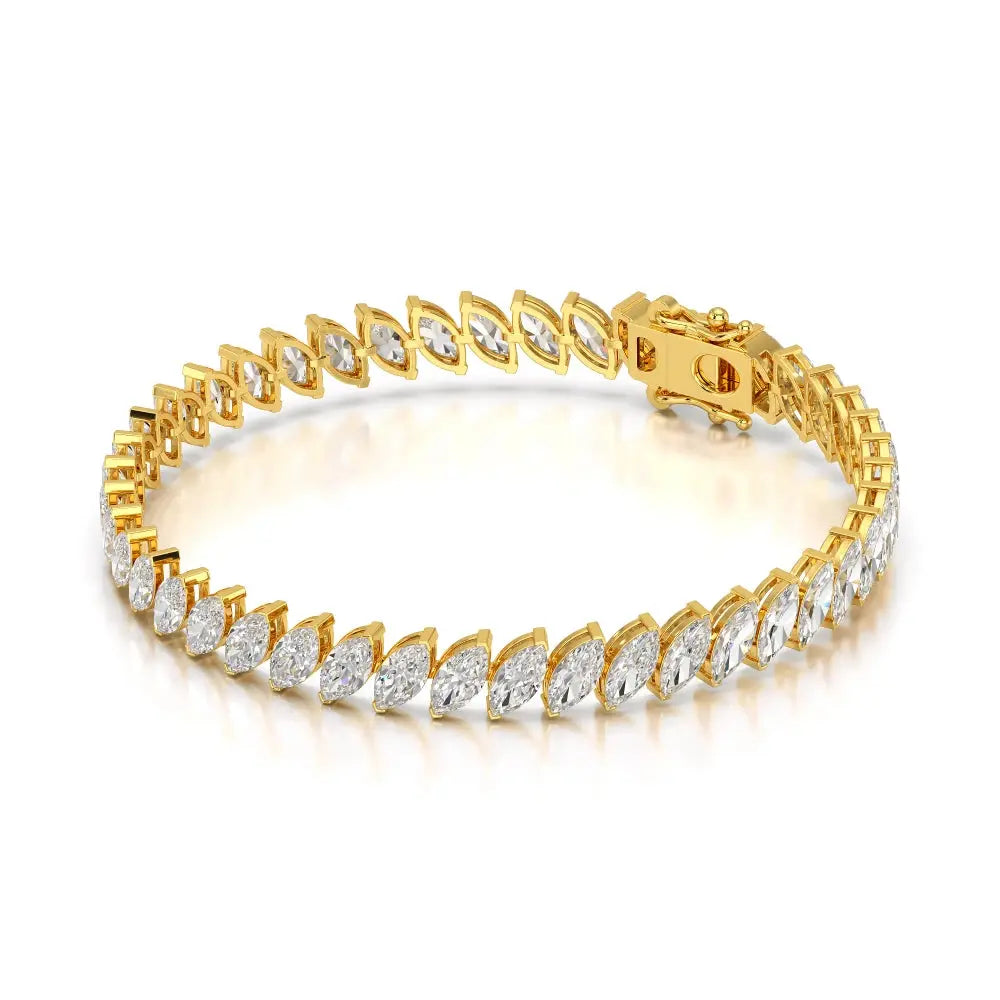 9.60 CT Marquise Cut Diamond Bezel Tennis Bracelet Jama Jewels