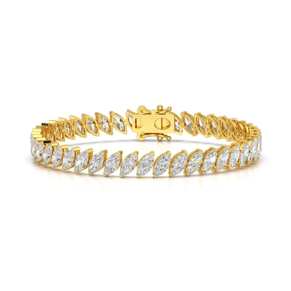 9.60 CT Marquise Cut Diamond Bezel Tennis Bracelet Jama Jewels