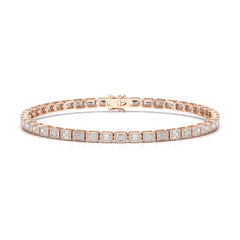 5 CT Emerald Cut Diamond Bezel Tennis Bracelet Jama Jewels