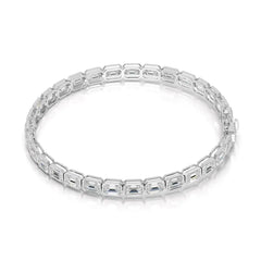9.90 CT Emerald Cut Diamond Bezel Tennis Bracelet Jama Jewels