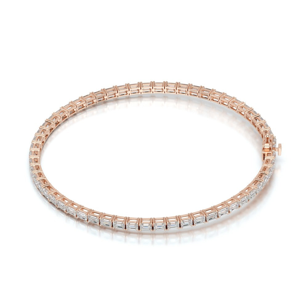 5.10 CT Emerald Cut Diamond Tennis Bracelet Jama Jewels