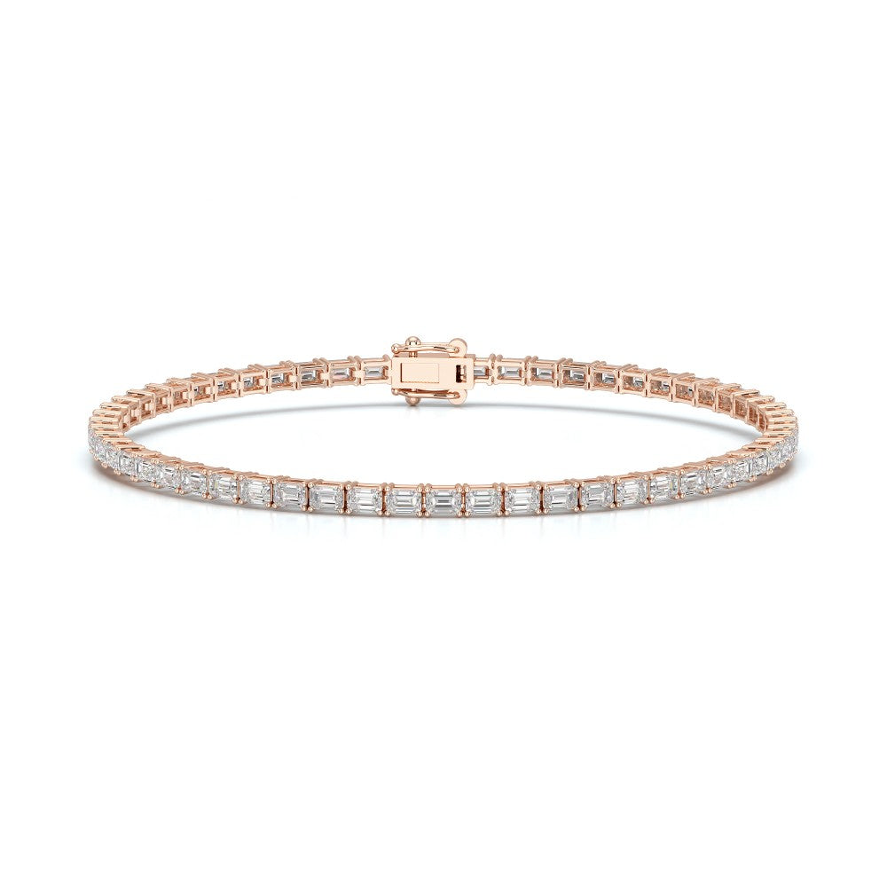 5.10 CT Emerald Cut Diamond Tennis Bracelet Jama Jewels