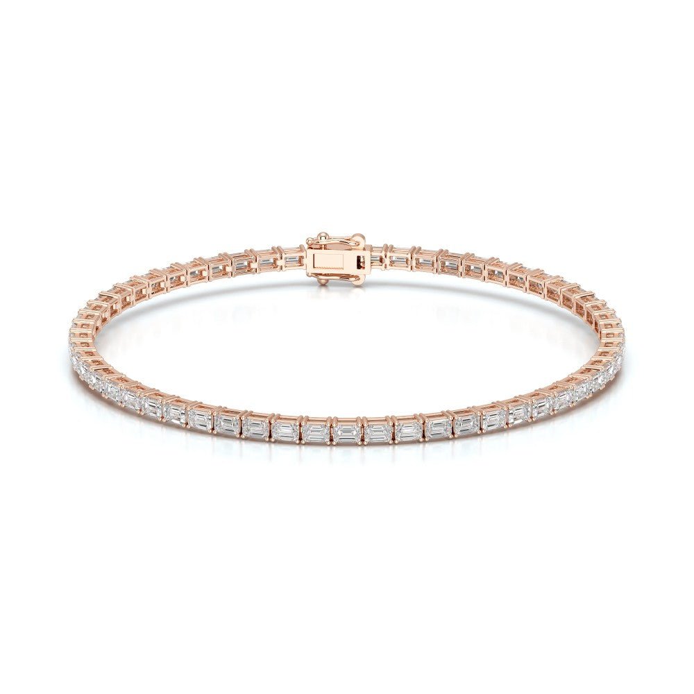 5.10 CT Emerald Cut Diamond Tennis Bracelet Jama Jewels