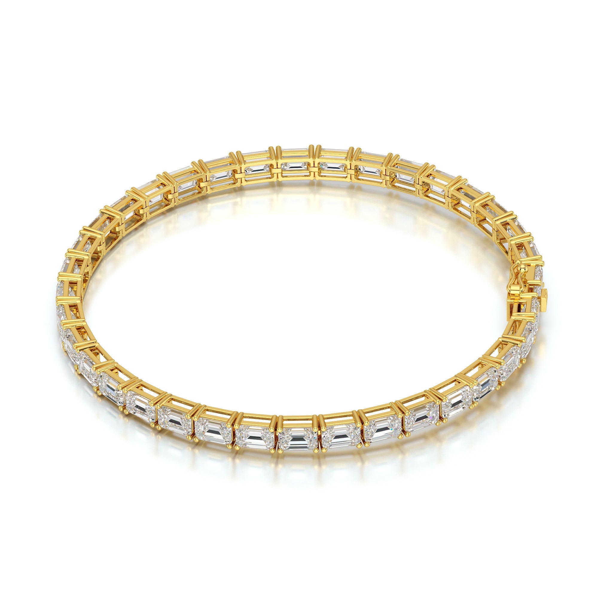 10.25 CT Emerald Cut Diamond Tennis Bracelet Jama Jewels