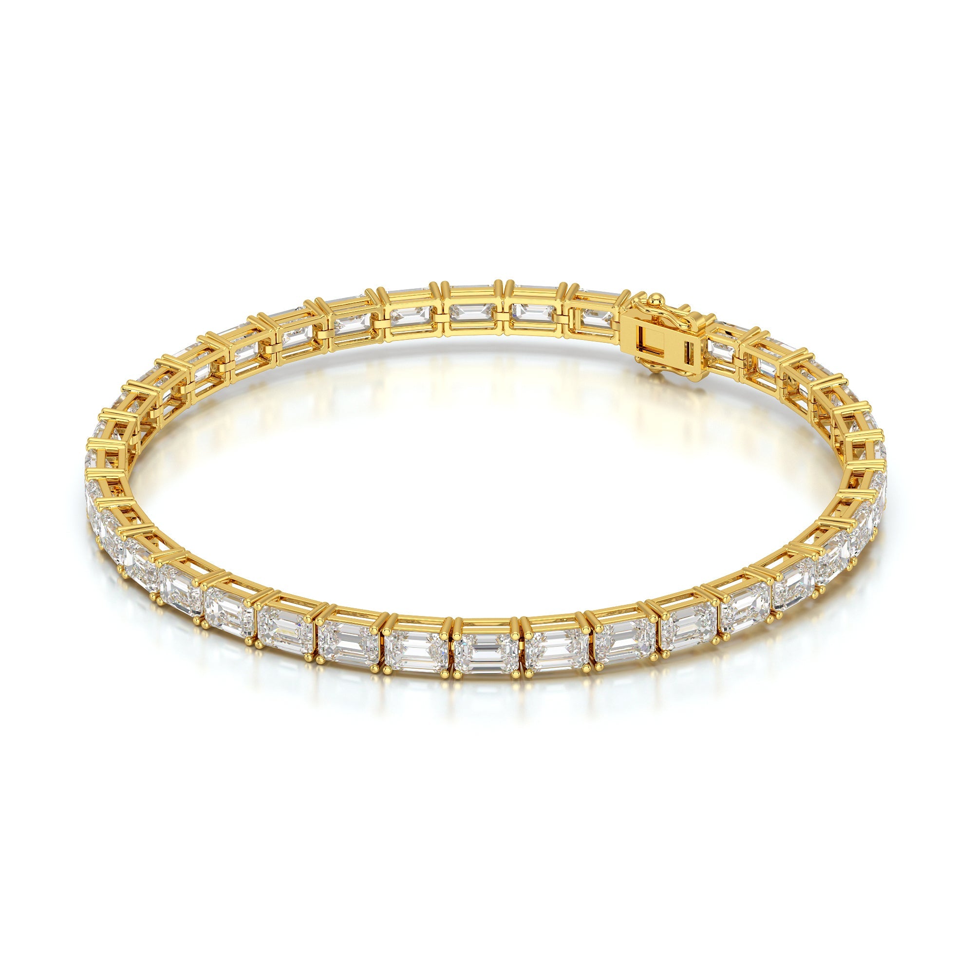 10.25 CT Emerald Cut Diamond Tennis Bracelet Jama Jewels