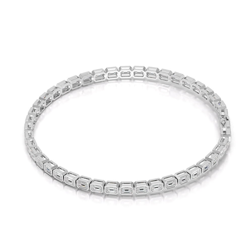4.50 CT Bezel Emerald Cut Diamond Tennis Bracelet Jama Jewels