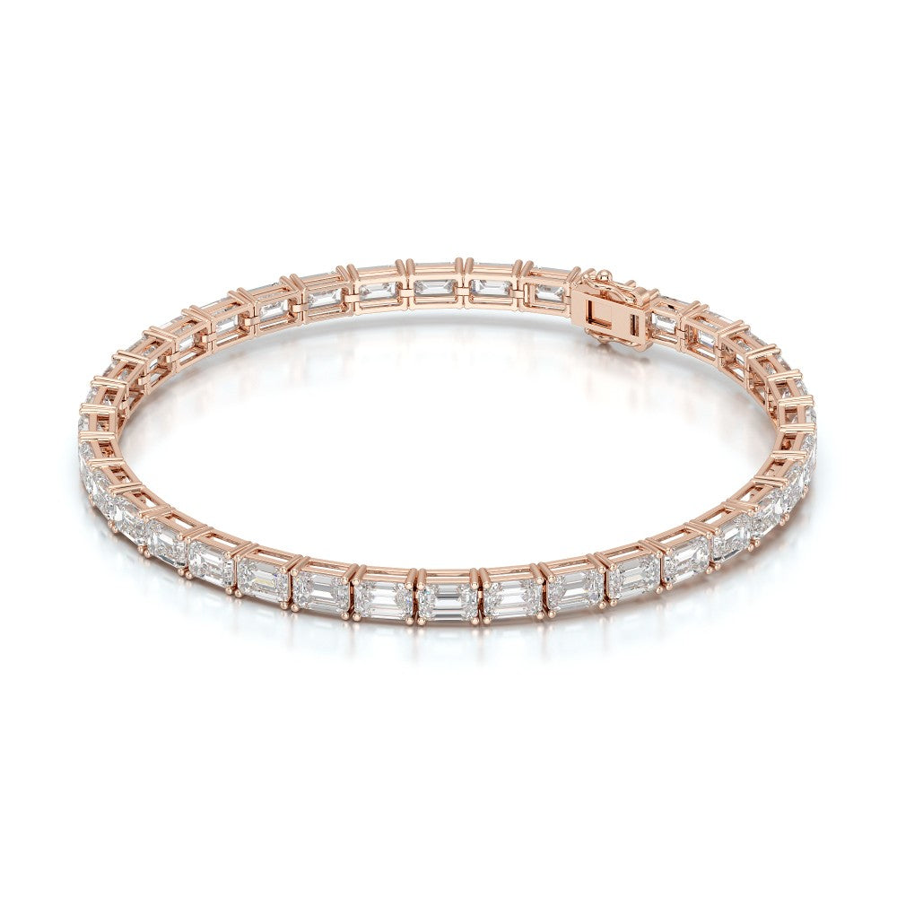 12.25 CT Emerald Cut Diamond Tennis Bracelet Jama Jewels