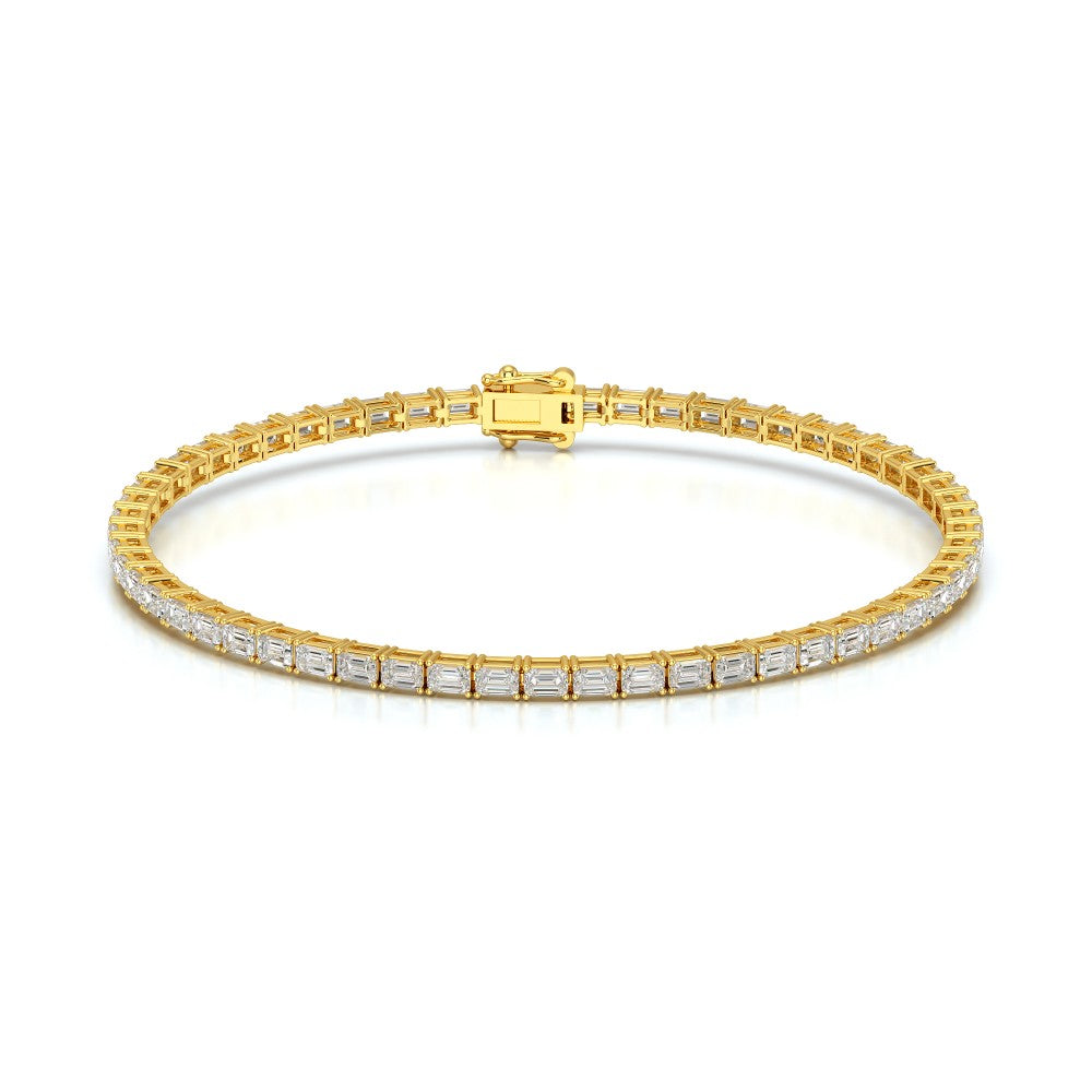 3.85 CT Emerald Cut Diamond Tennis Bracelet Jama Jewels