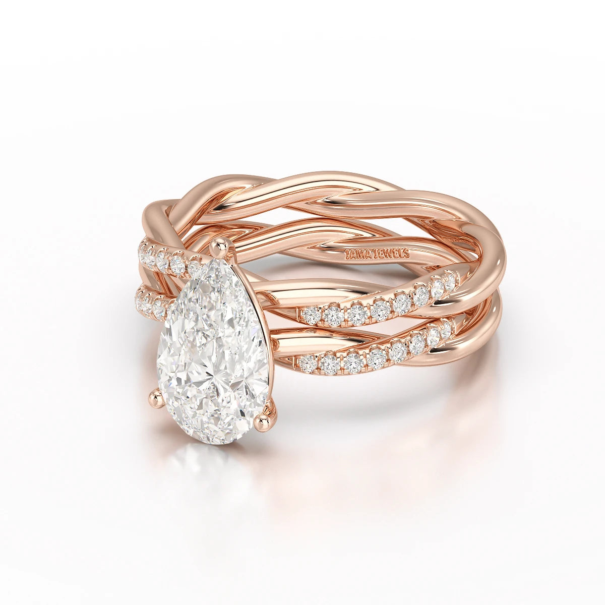 2.2 CT Pear Shape Lab Diamond Ring