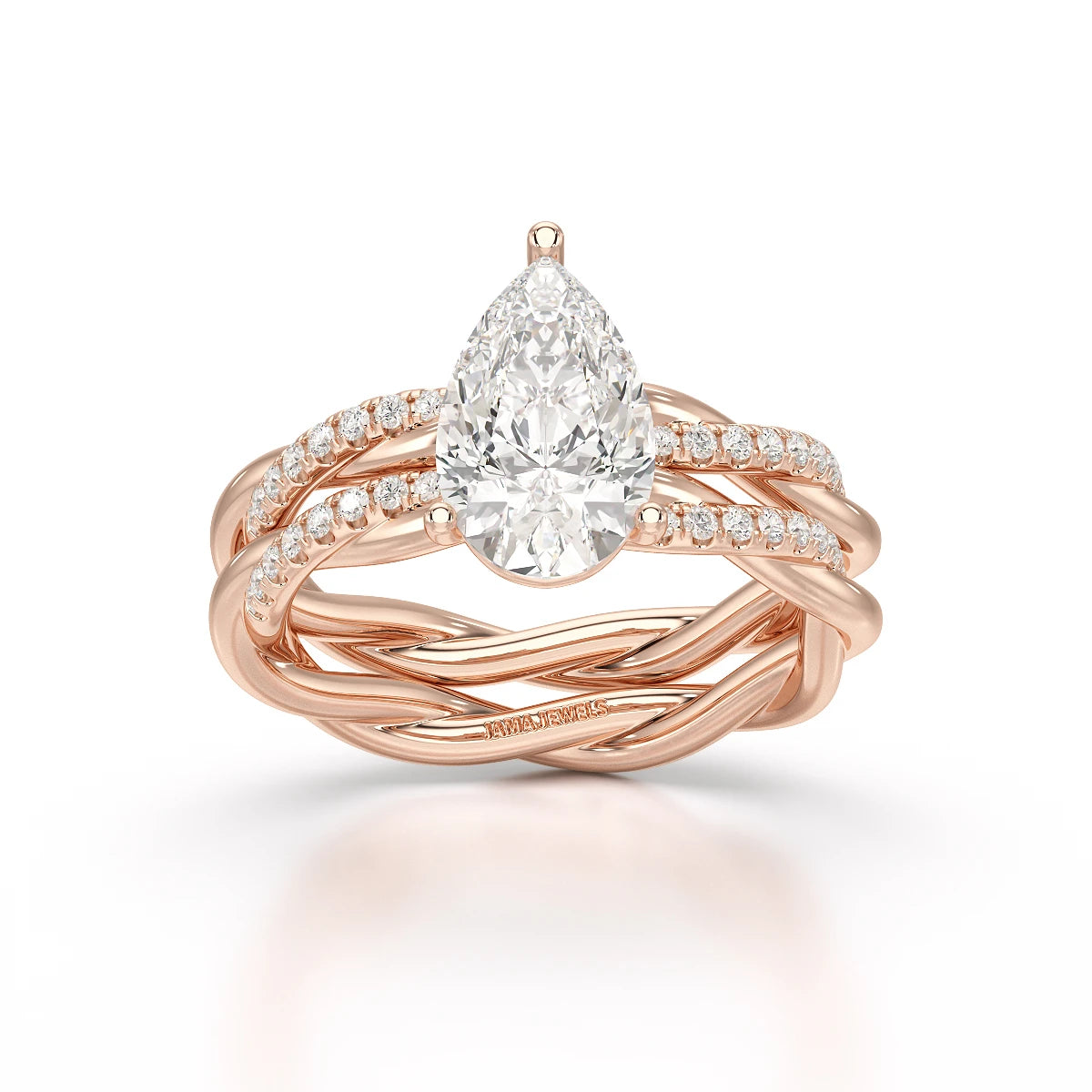 2.2 CT Pear Shape Lab Diamond Ring