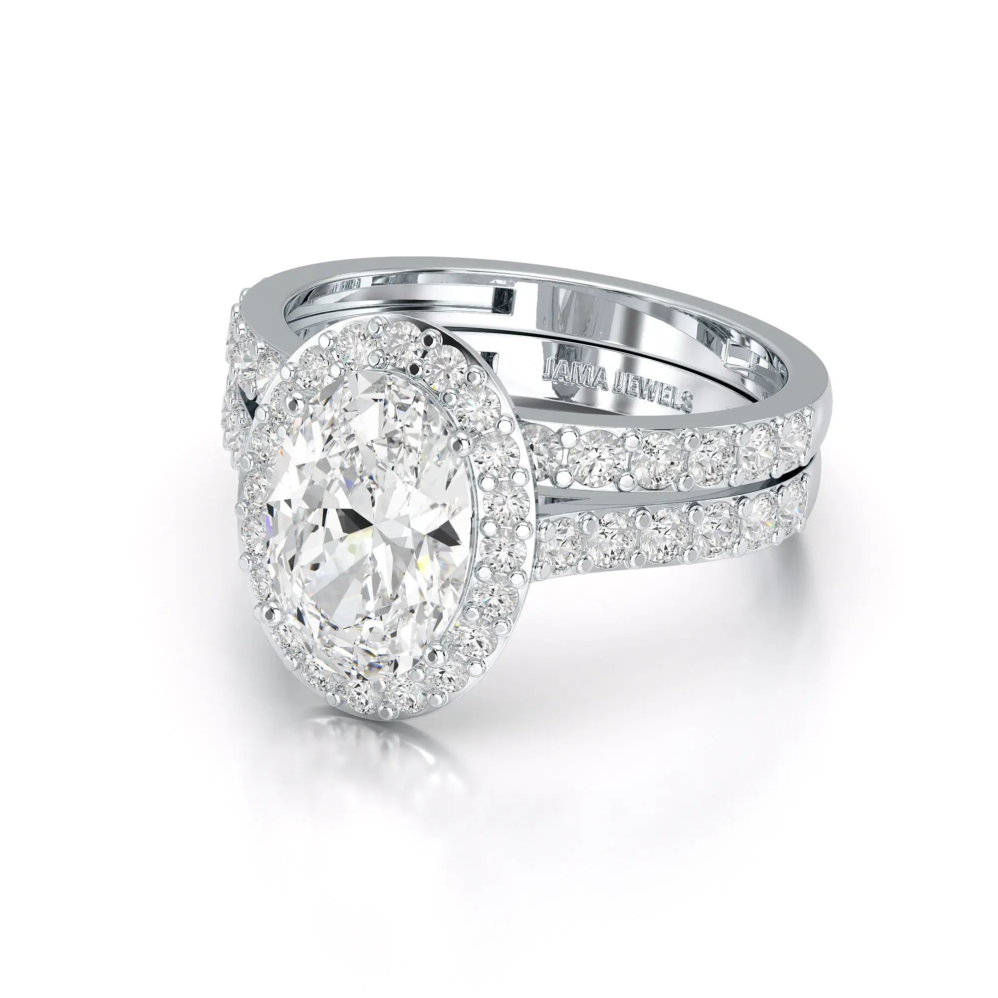 3.05 CT Oval Twin Diamond Ring