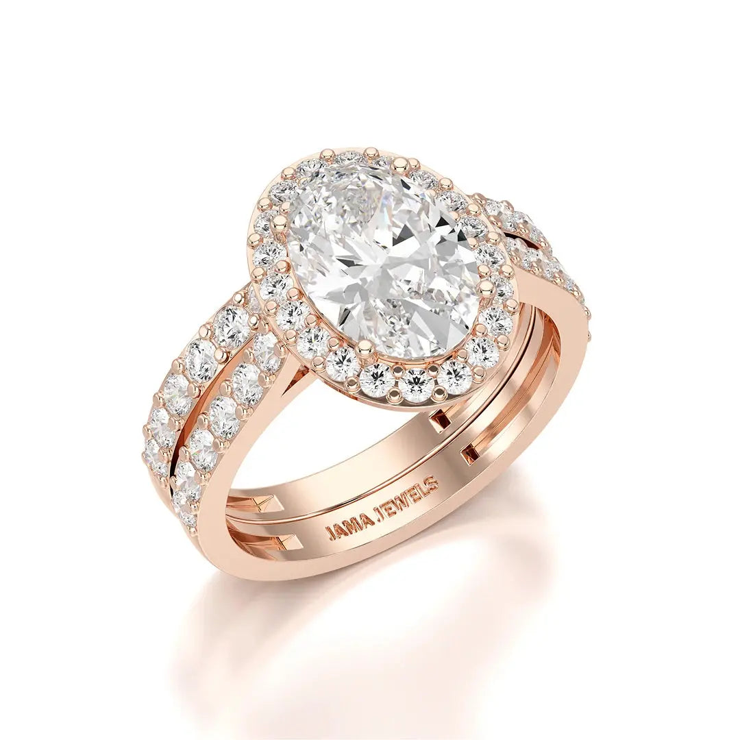 3.05 CT Oval Twin Diamond Ring