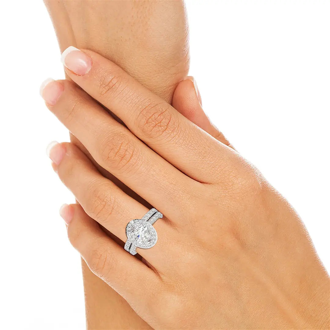 3.05 CT Oval Twin Diamond Ring