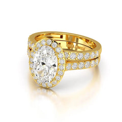 3.05 CT Oval Twin Diamond Ring