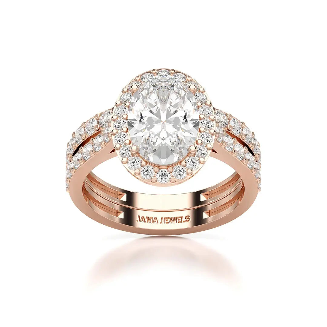 3.05 CT Oval Twin Diamond Ring