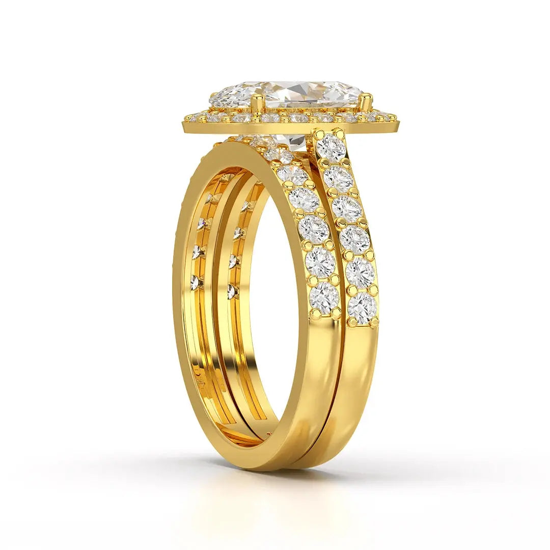 3.05 CT Oval Twin Diamond Ring