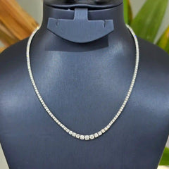 5.85 CT Round Diamond Tennis Necklace (Ready for Delivery)