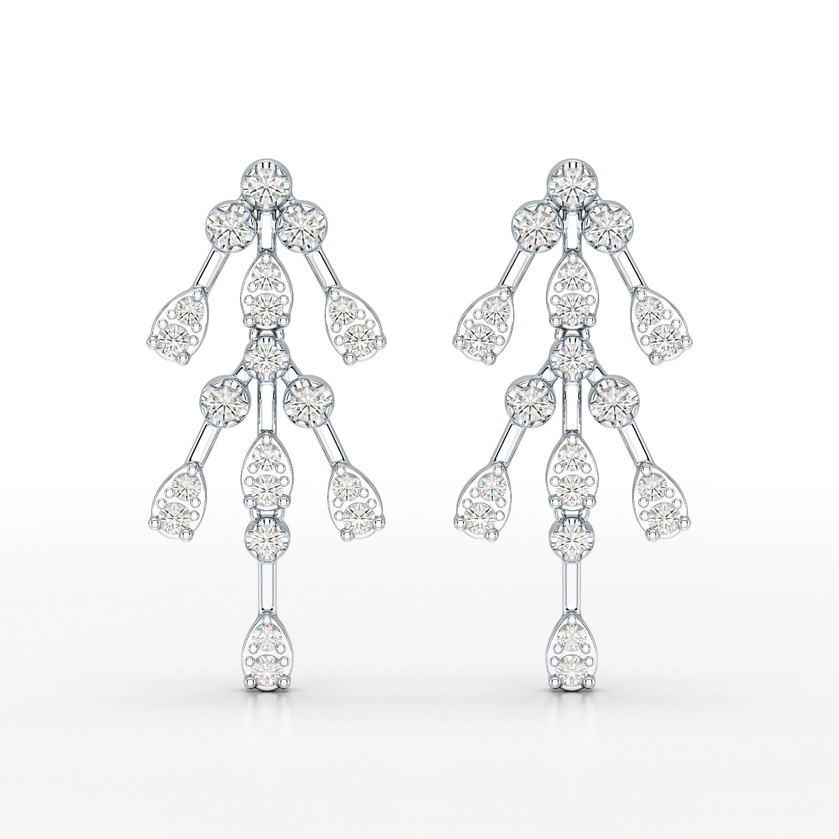 0.46 CT Lab Diamond Dangle Earring - Jama Jewels 