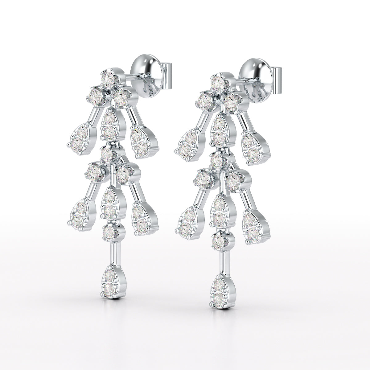 0.46 CT Lab Diamond Dangle Earring - Jama Jewels 