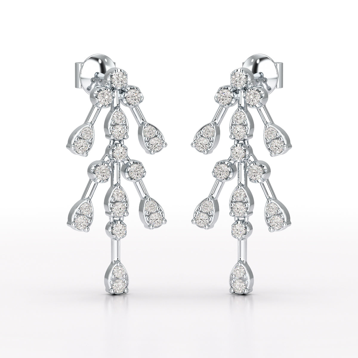 0.46 CT Lab Diamond Dangle Earring - Jama Jewels 