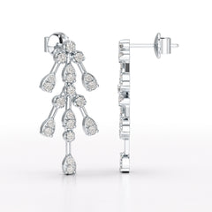 0.46 CT Lab Diamond Dangle Earring - Jama Jewels 