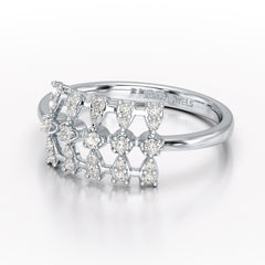 0.27 CT Round Shape Lab Grown Diamond Wedding Ring - Jama Jewels 