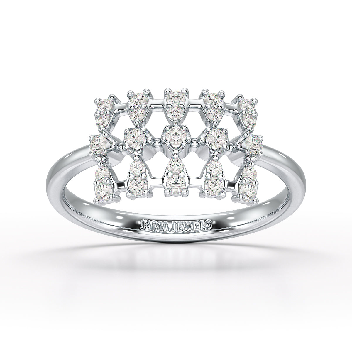 0.27 CT Round Shape Lab Grown Diamond Wedding Ring - Jama Jewels 