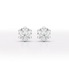 1.68 CT Round Lab Diamond Stud Earrings - Jama Jewels 