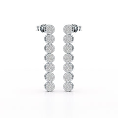 0.95 CT Dangle & Drop Lab Diamond Earrings - Jama Jewels 