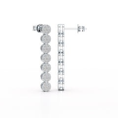 0.95 CT Dangle & Drop Lab Diamond Earrings - Jama Jewels 