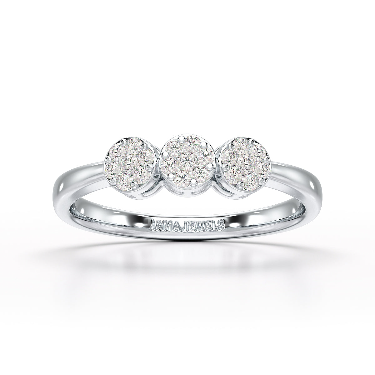 0.21 CT Round Shape Lab Diamonds Engagement Ring - Jama Jewels 