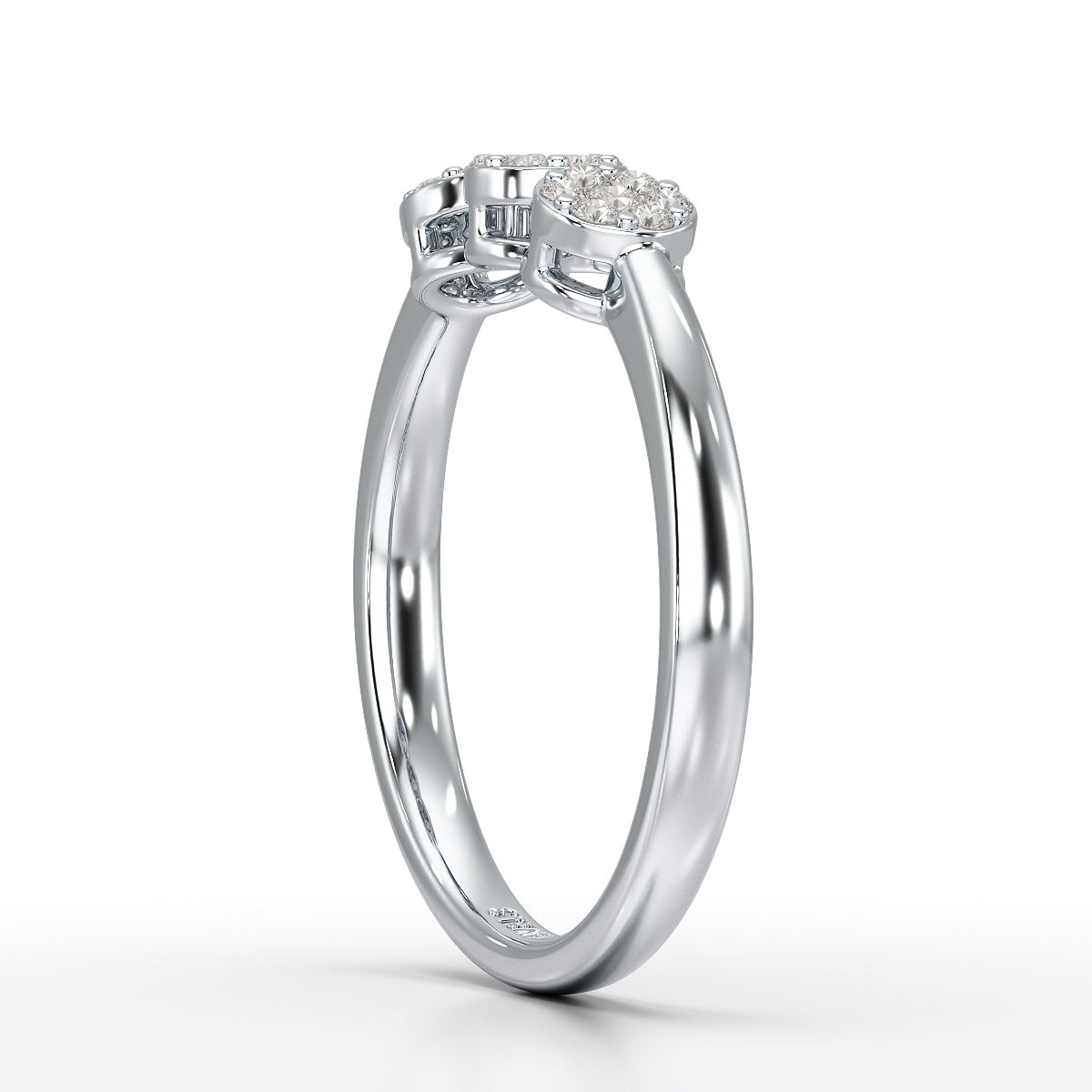 0.21 CT Round Shape Lab Diamonds Engagement Ring - Jama Jewels 