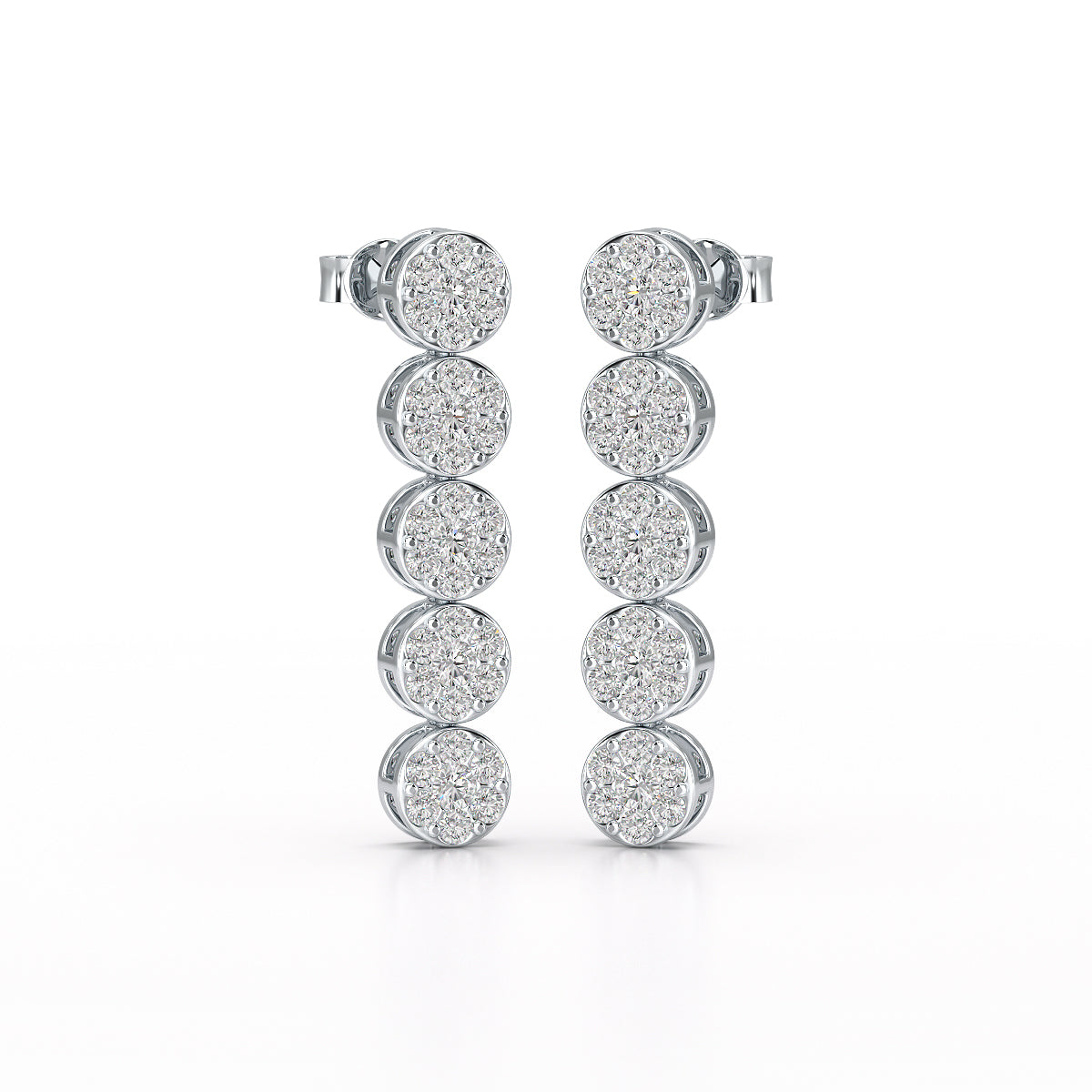 1.92 CT Diamond Designed Wedding Earrings - Jama Jewels 