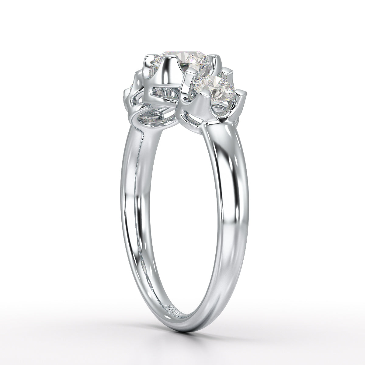 0.85 CT Round Thin Lab Grown Diamond Ring - Jama Jewels 