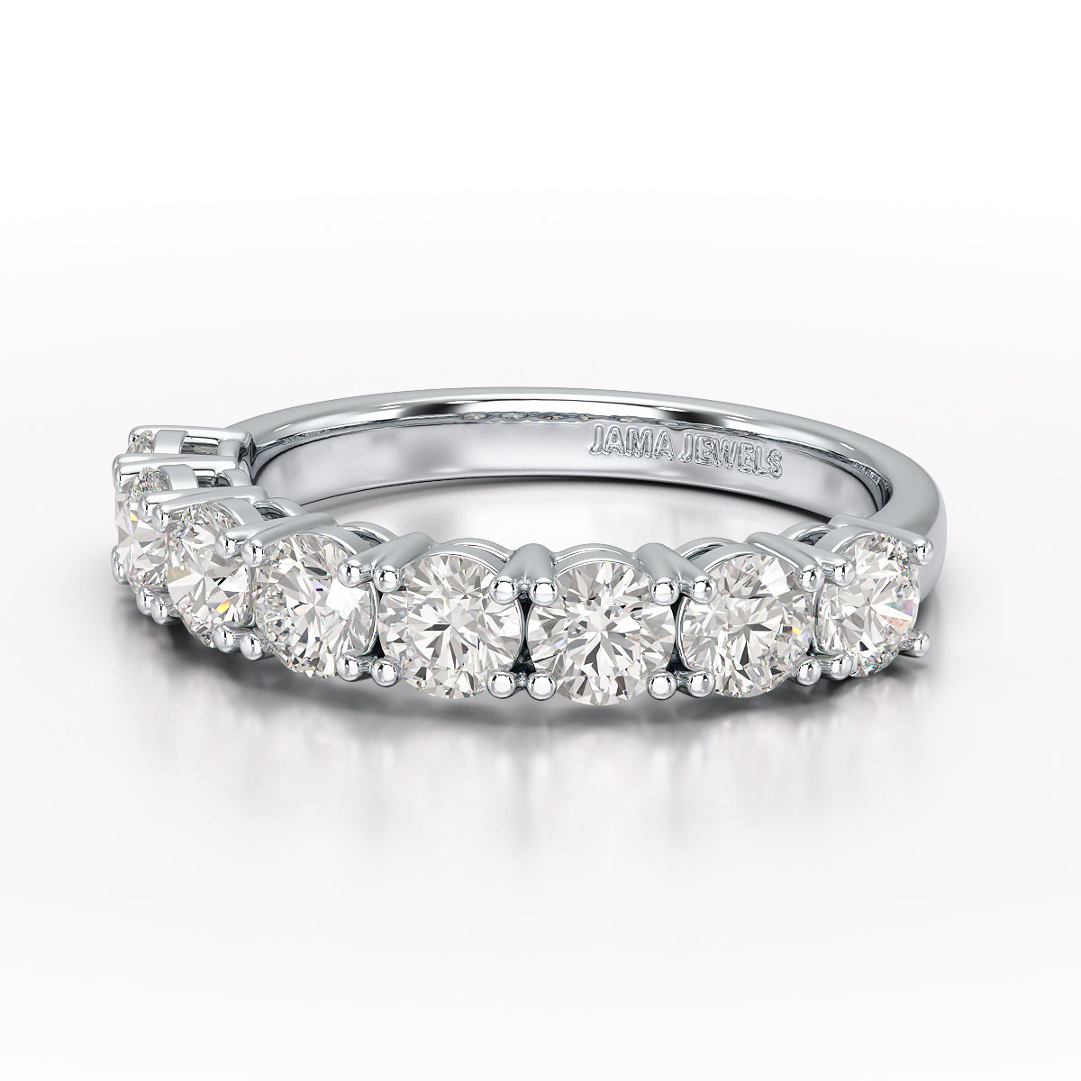 1.84 CT Round Cut Lab Diamonds White Engagement Ring - Jama Jewels 