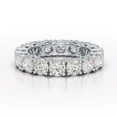4.06 CT Classic Round Lab Grown Diamonds Engagement Ring - Jama Jewels 
