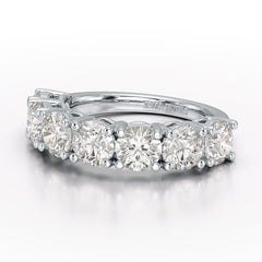3.6 CT Half Classic Round Lab Diamonds Engagement Ring - Jama Jewels 