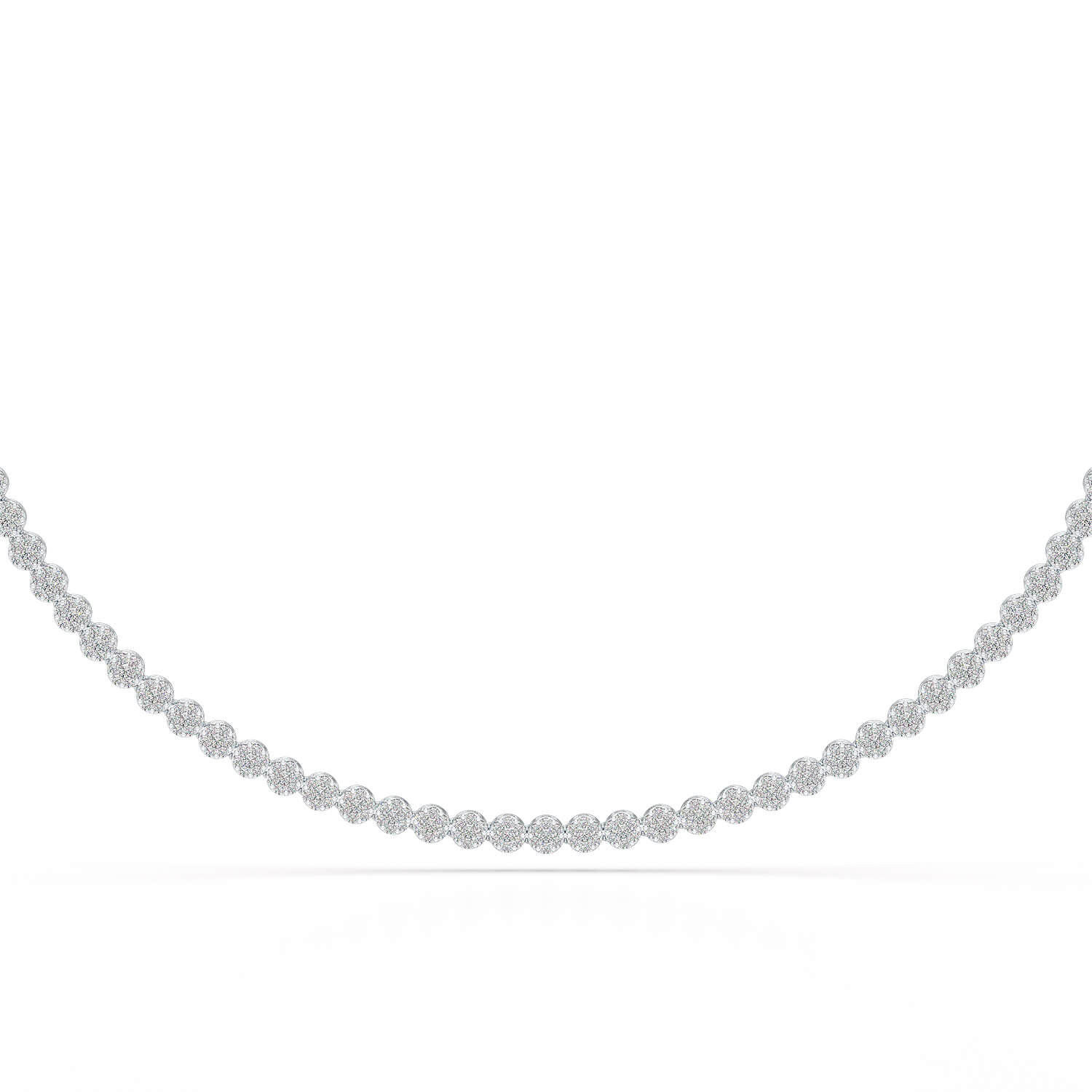 3.8 CT Lab Diamond Tennis Necklace