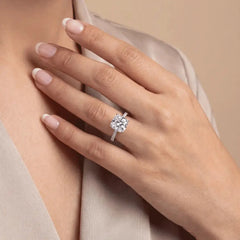 3.78 CT Lab Diamond Cushion Cut Solitaire Ring