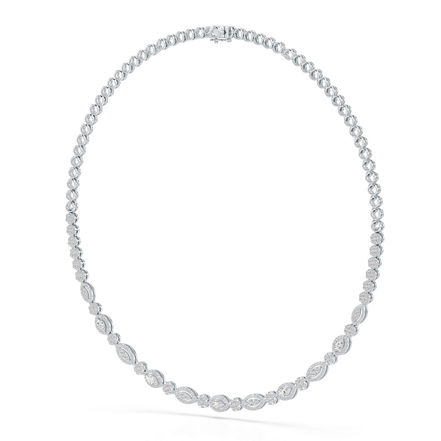 4.53 CT Marquise Cut Lab Diamond Necklace