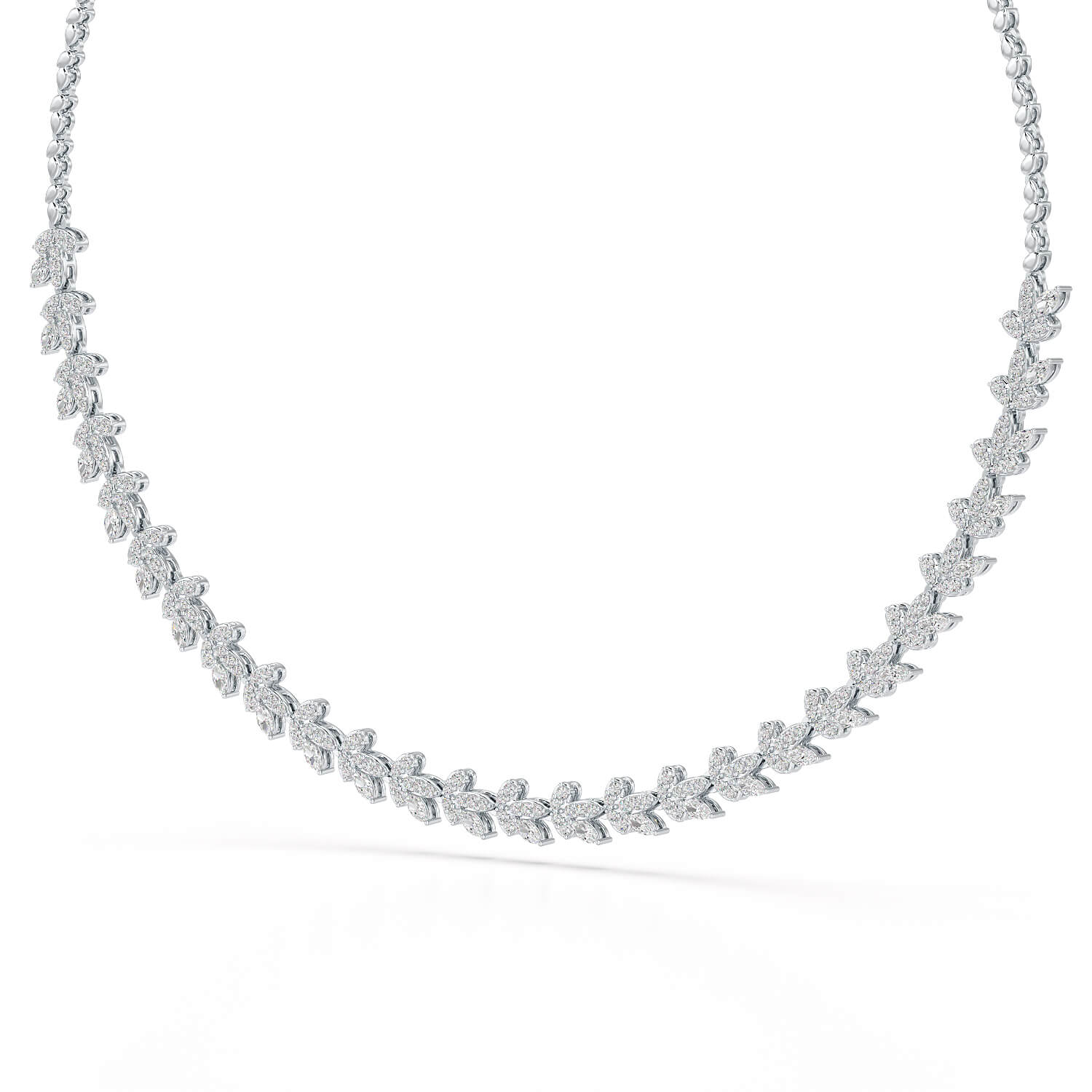 5.14 CT Marquise Shape Lab Grown Diamond Necklace