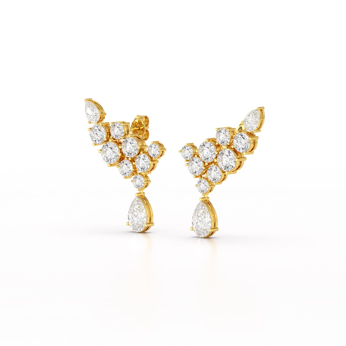 5.8 CT Lab Diamond Dangle Earrings