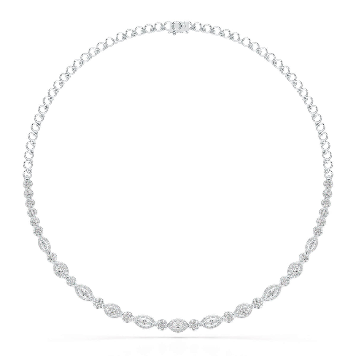 4.53 CT Marquise Cut Lab Diamond Necklace
