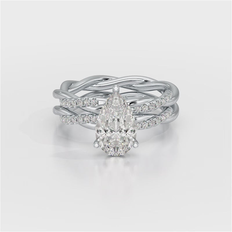 2.2 CT Pear Shape Lab Diamond Ring