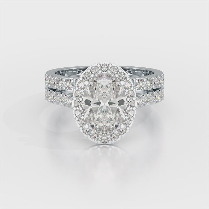 3.05 CT Oval Twin Diamond Ring