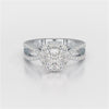 1.64 CT Halo Lab Diamond Cushion Cut Ring