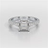 Asscher Cut 2.33 CT Lab Diamond Engagement Ring