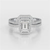 1.63 CT Emerald Cut Lab Diamond Ring