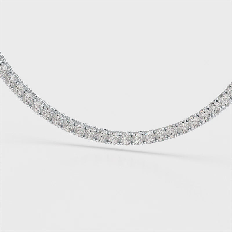 15.86 CT Round Brilliant Riviere Lab Diamond Necklace
